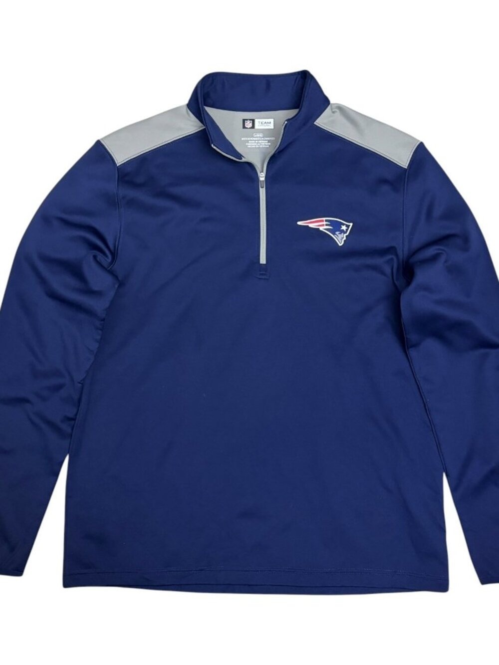 NEW ENGLAND PATRIOTS Light Jacket Quarter Zip Business Casual Shacket Mens Large
